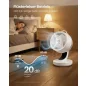   SONGMICS XFC001W1EU csendes asztali ventilátor 20dB távirányítóval felhőfehér
