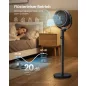   SONGMICS XFC002B1EU állóventilátor távvezérlővel 120° és 135° oszcillációval 15 sebességgel tintafekete