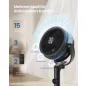   SONGMICS XFC002B1EU állóventilátor távvezérlővel 120° és 135° oszcillációval 15 sebességgel tintafekete