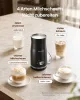 SONGMICS 4 az 1-ben Elektromos Tejhabosító Rozsdamentes Acél Fekete 300 ml Automatikus Leállással