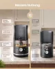 SONGMICS 4 az 1-ben Elektromos Tejhabosító Rozsdamentes Acél Fekete 300 ml Automatikus Leállással