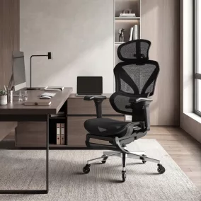   SONGMICS Ergonomikus Irodai Szék Dupla Háttámlával, 3D Fejtámasszal és 4D Kartámasszal Fekete