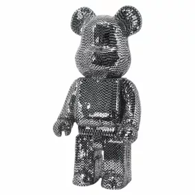 Richmond Bear S Fekete-Ezüst Mozaik Dekorációs Figura