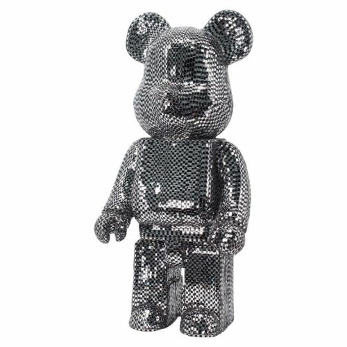 Richmond Bear S Fekete-Ezüst Mozaik Dekorációs Figura