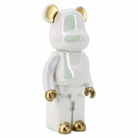   Richmond Ave Gyöngyházfényű Medve Dekoráció Arany Részletekkel