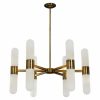 Richmond TRICON Elegáns Üveg Csillár Arany Fém Kivitelben
