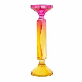   Richmond Marlyn Üveg Gyertyatartó Rózsaszín-Sárga Átmenetes
