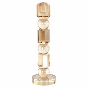 Richmond Meral Borostyán Üveg Gyertyatartó L