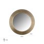 Richmond Montel Kerek Fali Tükör Arany Bordázott Kerettel