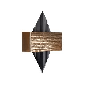 Richmond Loua Modern Acél Fali Lámpa Fekete-Arany Art Deco