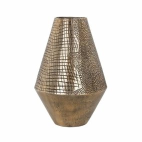   Richmond Danic L Arany Alumínium Váza Krokodilbőr Mintázattal
