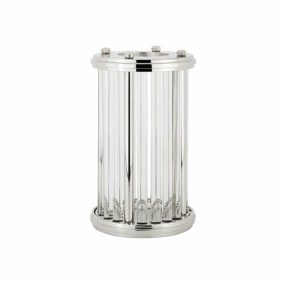 Richmond Emeray Üveg Gyertyatartó Ezüst