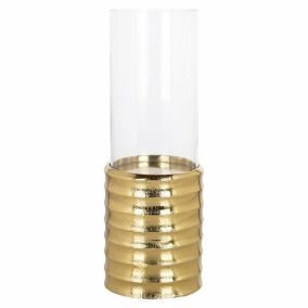 Richmond Bodil L Arany Gyertyatartó Üveg-Alumínium