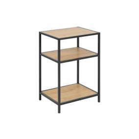 Actona Seaford Ipari Éjjeliszekrény Tölgy Fekete Fém