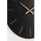   Bizzotto Timeline 60 Fekete Matt MDF Falióra Arany Mutatókkal