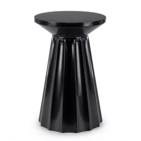   Bizzotto Adelya kávézóasztal acél fekete rácsozott dizájn