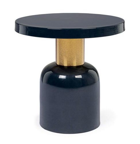 BIZZOTTO NALIMA Acél Dohányzóasztal Sötétkék-Arany