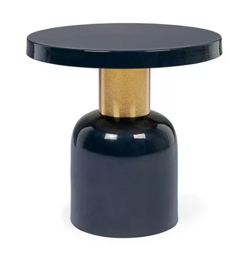 BIZZOTTO NALIMA Acél Dohányzóasztal Sötétkék-Arany