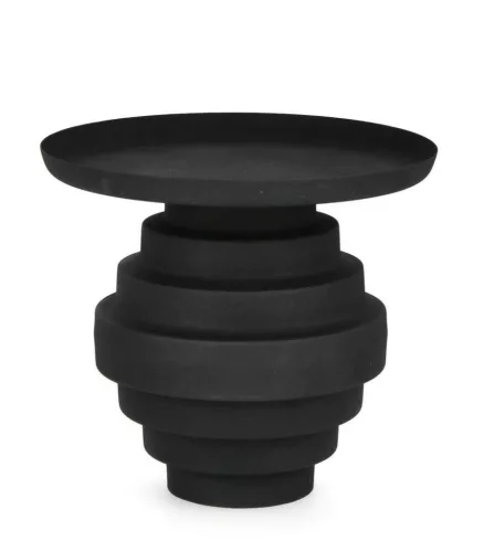 Bizzotto AMBA Geometrikus Dohányzóasztal Fekete Acél