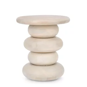   Bizzotto Lopez 40 dohányzóasztal mangófa bézs geometrikus