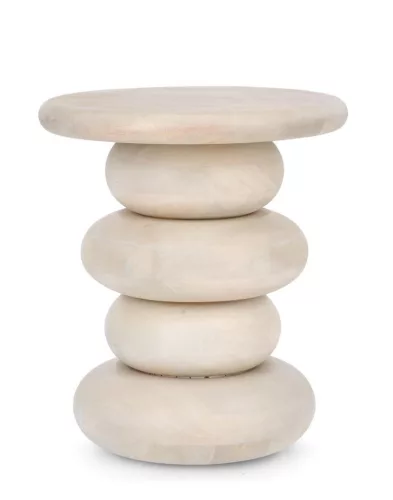 Bizzotto Lopez 40 dohányzóasztal mangófa bézs geometrikus