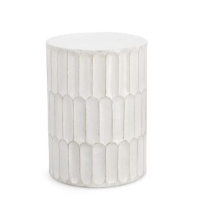   Bizzotto Caesar 40,5 Kávézóasztal Magnézium Fehér Geometrikus Mintázattal