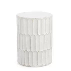   Bizzotto Caesar 40,5 Kávézóasztal Magnézium Fehér Geometrikus Mintázattal