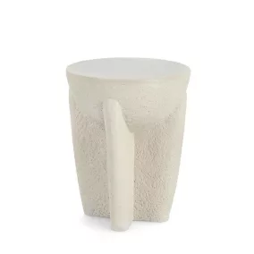   Bizzotto Caesar Dohányzóasztal Magnézium Fehér Texturált