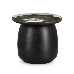 Bizzotto ZAINAB Akácfa Dohányzóasztal Fekete Ovális