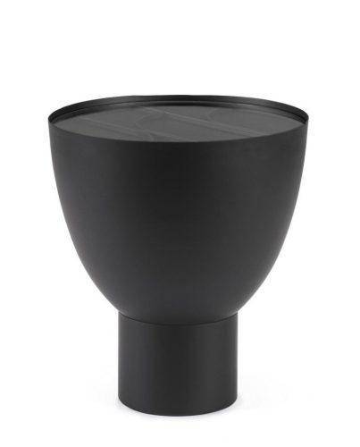 Bizzotto Archie Kerek Dohányzóasztal Edzett Üveg Fekete