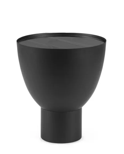 Bizzotto Archie Kerek Dohányzóasztal Edzett Üveg Fekete