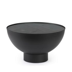 Bizzotto Archie Fekete Üveglapos Dohányzóasztal