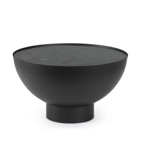 Bizzotto Archie Fekete Üveglapos Dohányzóasztal