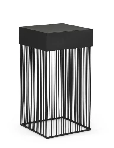 BIZZOTTO YASLINE Fém Dohányzóasztal Fekete Vonalgeometriás