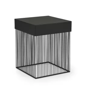 Bizzotto Yasline Geometrikus Fém Dohányzóasztal Fekete