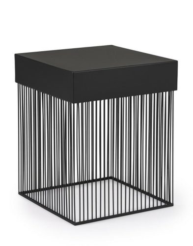 Bizzotto Yasline Geometrikus Fém Dohányzóasztal Fekete