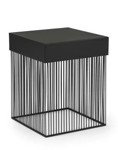 Bizzotto Yasline Geometrikus Fém Dohányzóasztal Fekete