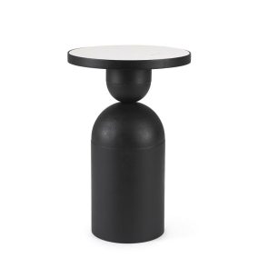   Bizzotto Rondel 41 Geometrikus Márvány Dohányzóasztal Fekete-Fehér