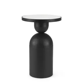   Bizzotto Rondel 41 Geometrikus Márvány Dohányzóasztal Fekete-Fehér