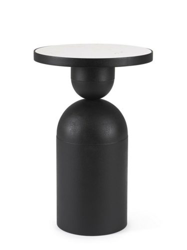 Bizzotto Rondel 41 Geometrikus Márvány Dohányzóasztal Fekete-Fehér