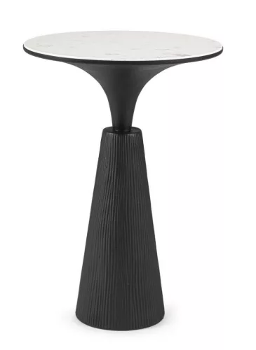 BIZZOTTO Rondel 51 Márvány Dohányzóasztal Fekete-Fehér