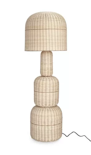 Bizzotto Sikkim Rattán Állólámpa Bézs