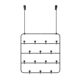 Umbra Estique Ajtóra Szerelhető Fém Fogas Fekete-Dió