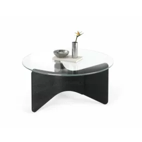 Umbra Madera Üveglapos Dohányzóasztal Kőrisfa Fekete