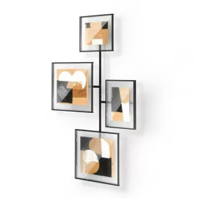 Umbra Flute Wall 4 részes fényképkeret szett fém fekete