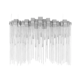   King Home Cadena Glamour Függőlámpa Alumínium Ezüst Láncos