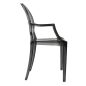 King Home LOUIS Füstszínű Polikarbonát Design Szék