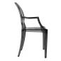King Home LOUIS Füstszínű Polikarbonát Design Szék