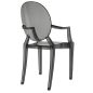 King Home LOUIS Füstszínű Polikarbonát Design Szék