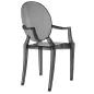 King Home LOUIS Füstszínű Polikarbonát Design Szék